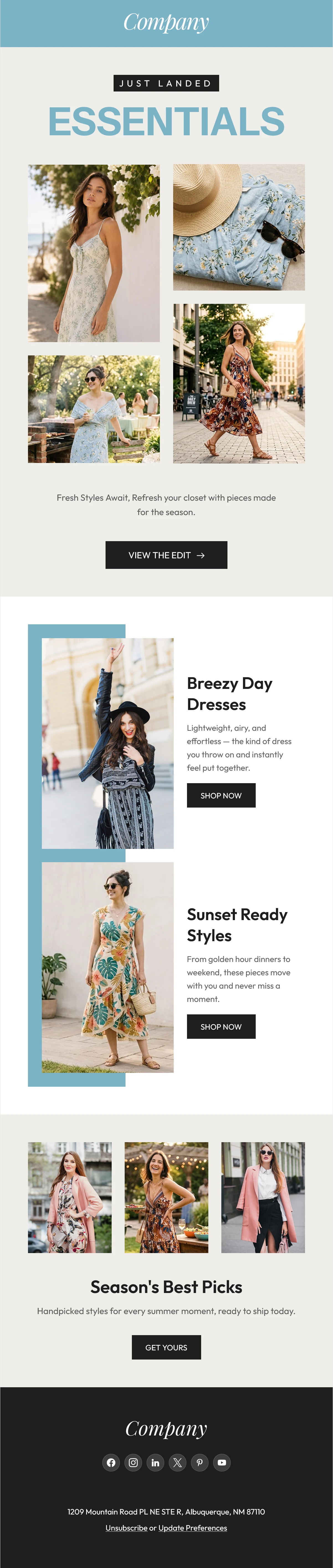 New Arrivals Email Template