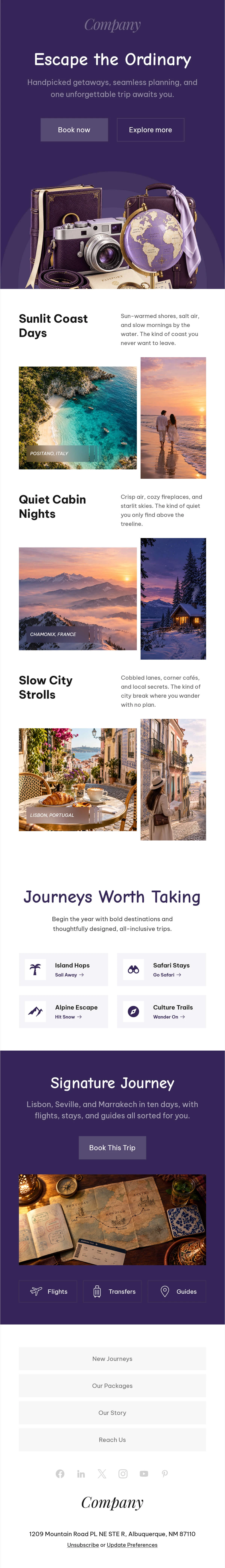 Travel Agency Email Template