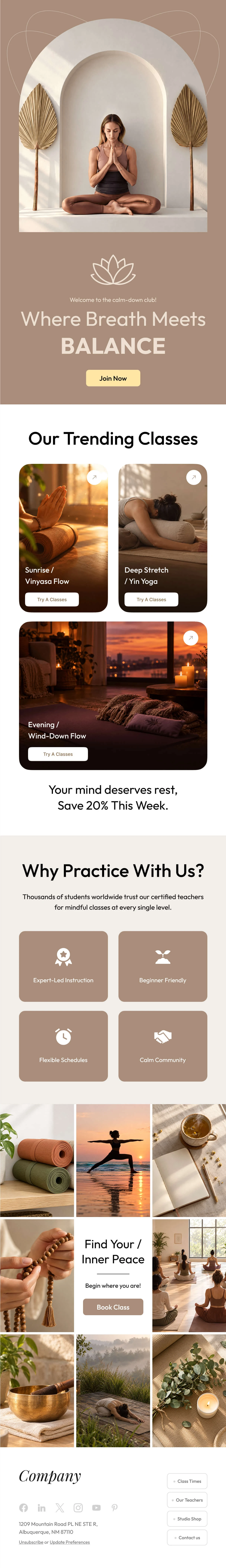 Yoga Email Template