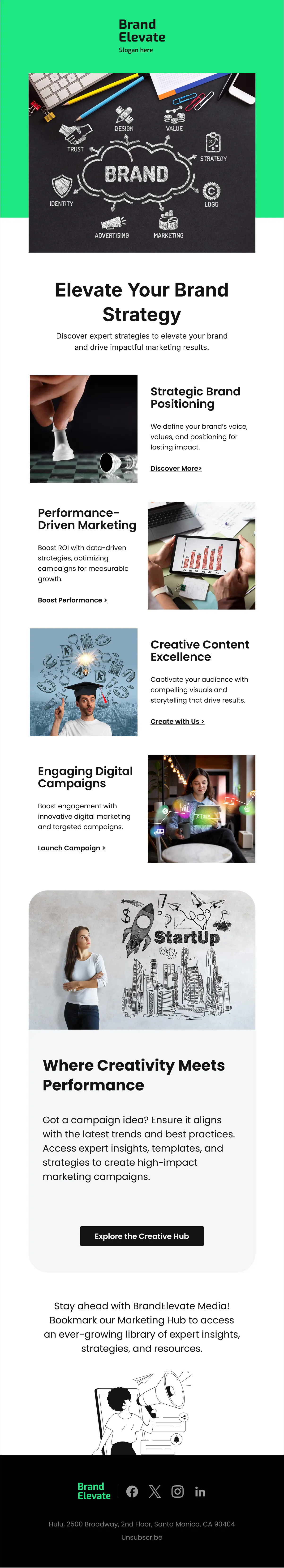 Brand Strategy & Marketing Newsletter Template